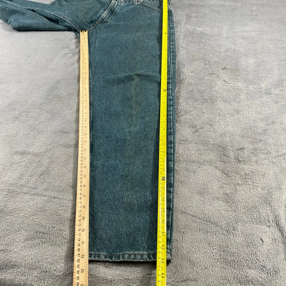 Vintage Levis 550 Jeans Mens 36x32 Green 90s Relaxed Fit Tapered Leg Made in USA